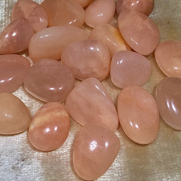 Crystals Other - (2) Peach Moonstone Tumbled Crystals